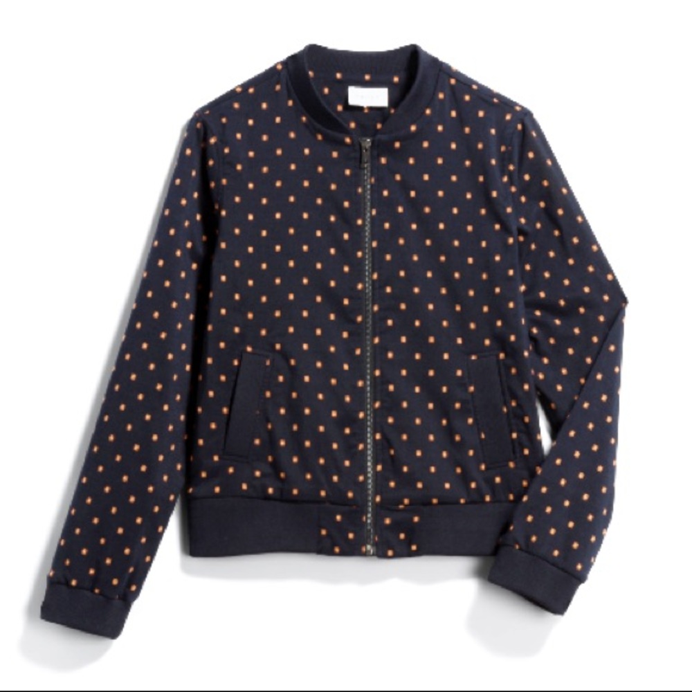 Navy Polka Dot Women's Jacket